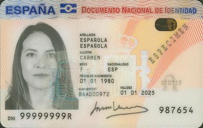 NEW Spain ID CARD Template (front +back) INSTANT DELIVERY