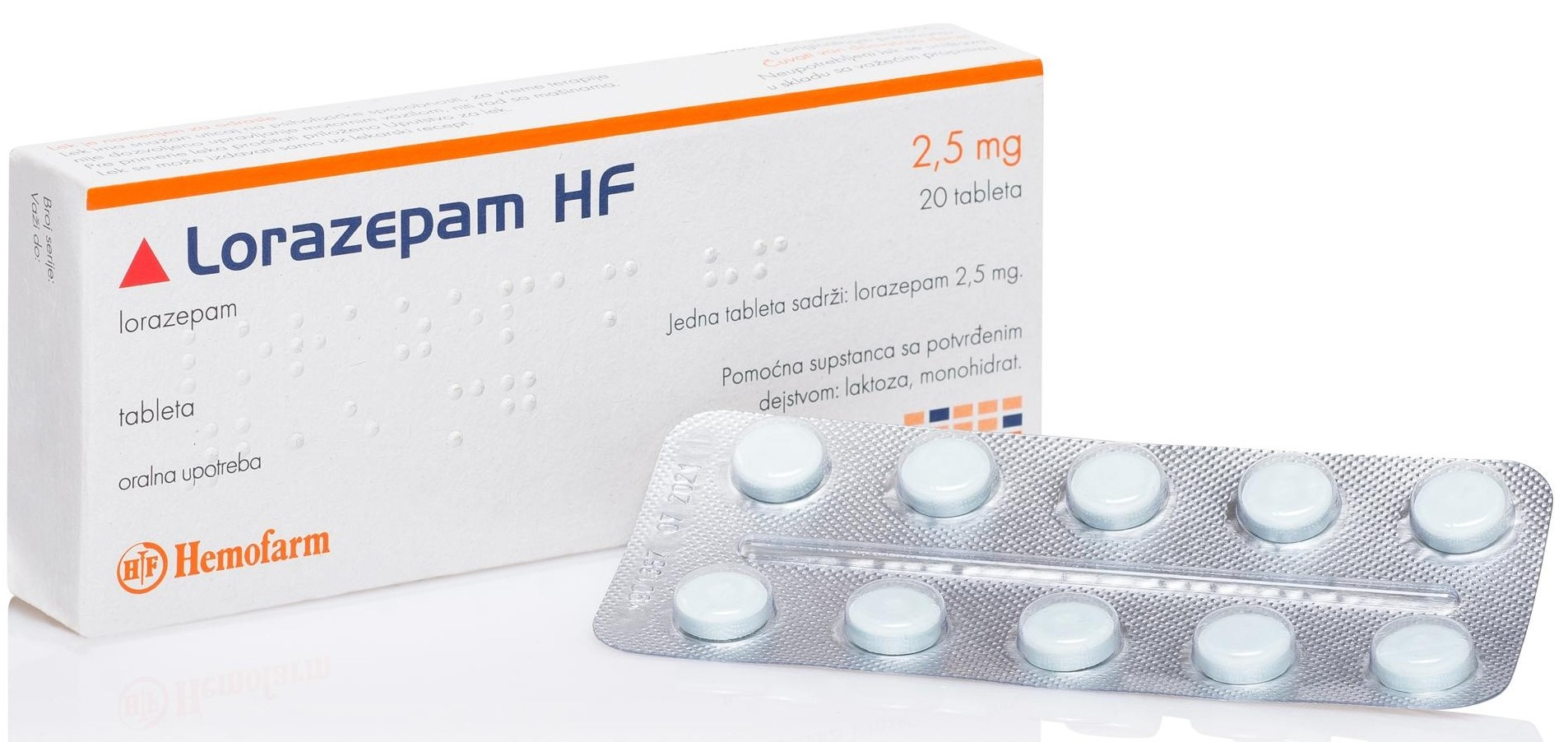 +EUROPE RETAIL+ TAVOR Lorazepam Hemofarm 2.5mg 100 TABS