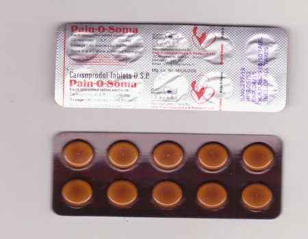 Soma 350mg, Carisoprodol, Pain-O-Soma, 180pills US to US, Free shipping