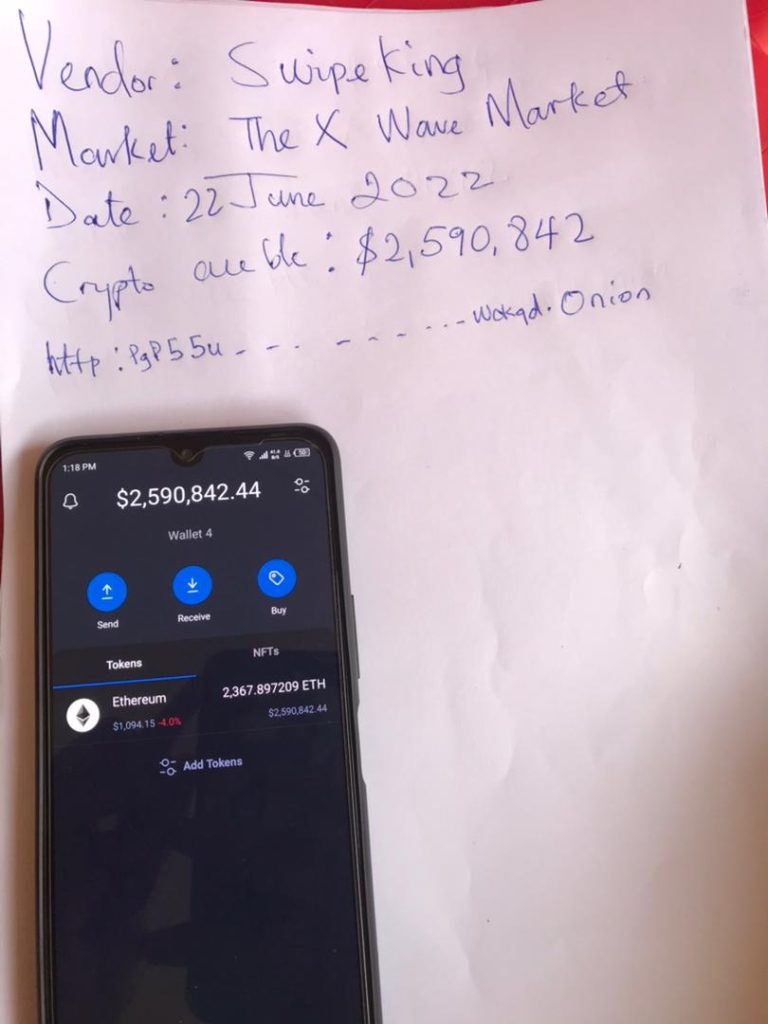 Stolen Ethereum wallet with $2,590,842 Balance