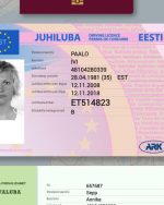 Estonia driving license with selfie (Clone)