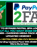 HOW TO BYPASS PAYPAL 2FA LOGIN TO CASHOUT ALL YOU WANT 2025 METHODS GUIDES + CARDING MEGA PACK 2025