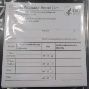 CDC Covid 19 Vaccination Card with Booster shot