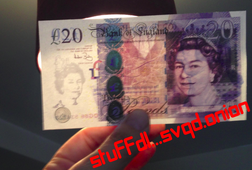 Counterfeit 20 GBP notes, fake pounds x 30