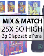 Mix and Match : 25 – So High Extracts – 3G Disposable Vape Pen